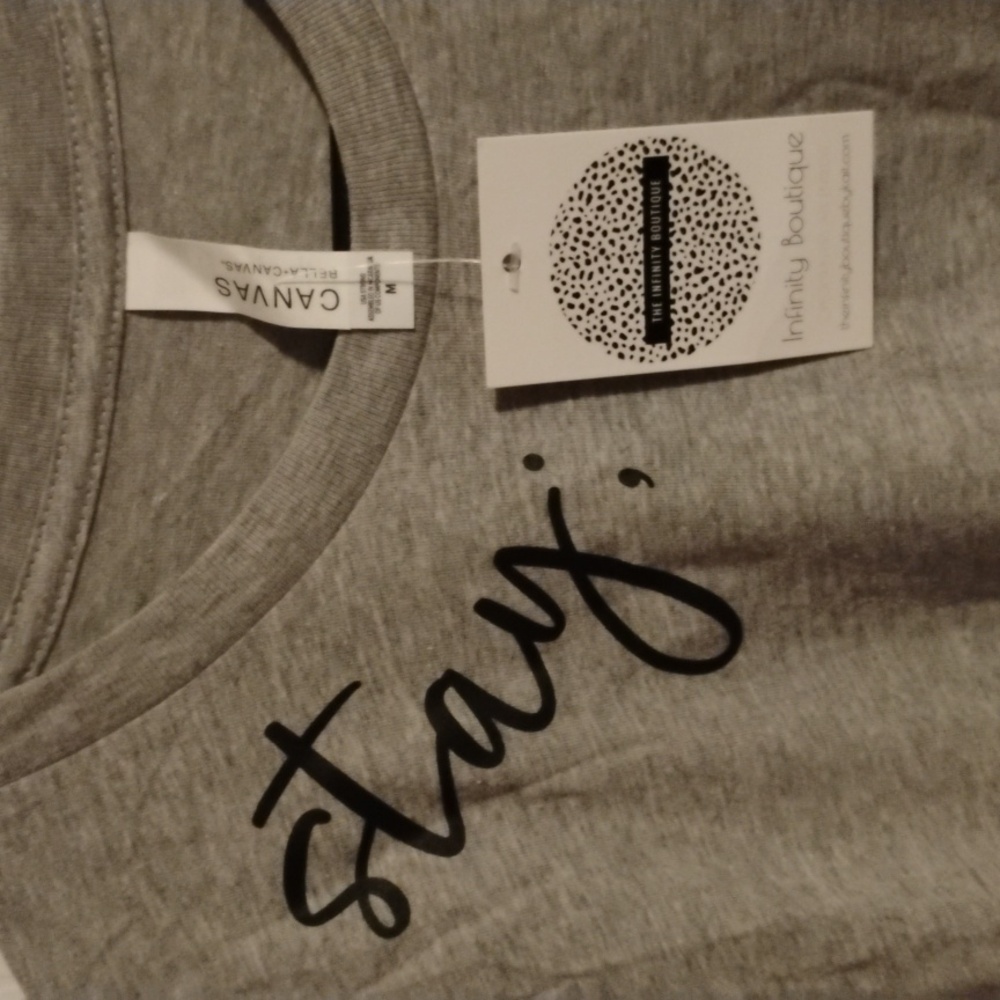 Grey "Stay;" Tee - Picture 3 of 5